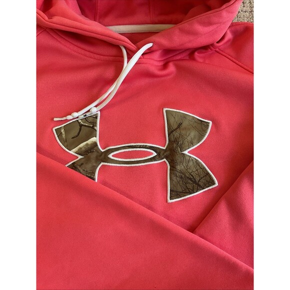 Under Armour | Camo Logo Hoodie Sweater | Pink | Medium.EUC - Picture 4 of 12